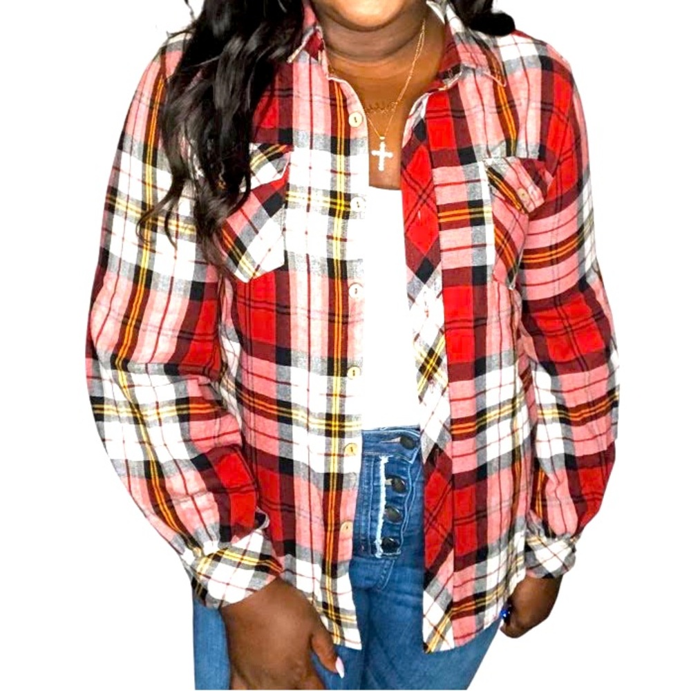 Plaid button down flannel